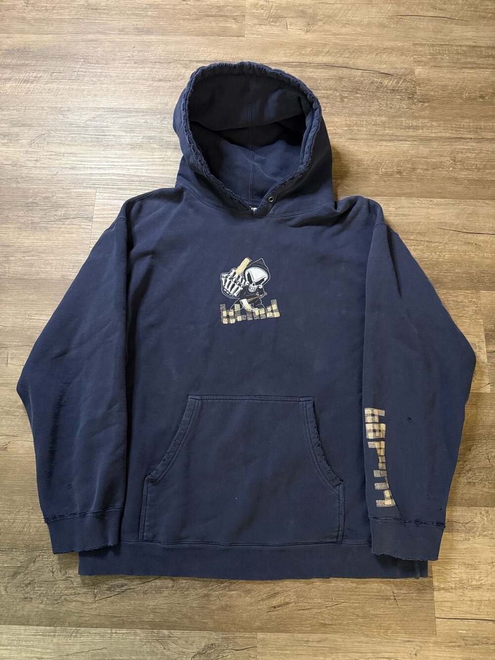 Blind Skateboard Hoodie Size Medium Navy Reaper Graphic